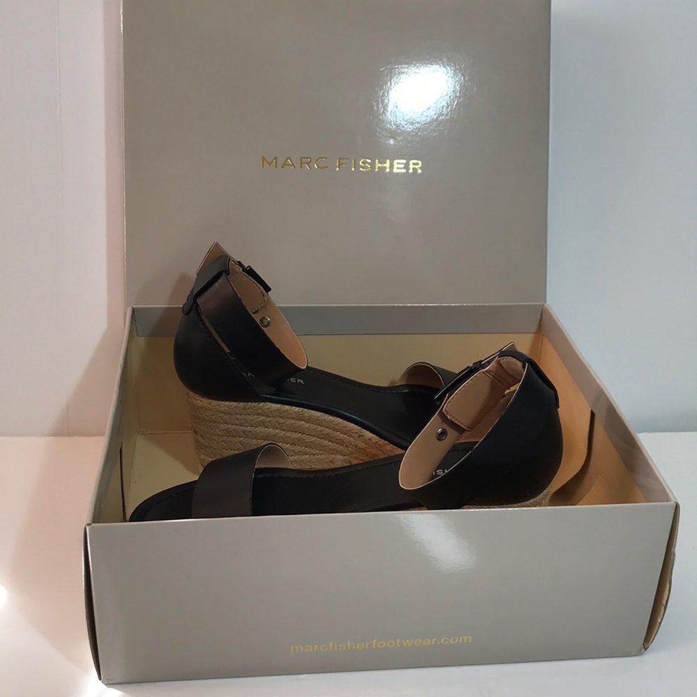 Marc Fisher Zako Leather Espadrille Sandals - Picture 8 of 8